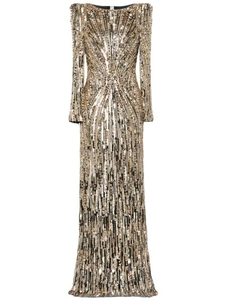 Jenny Packham вечернее платье Avalon с пайетками, золотистый