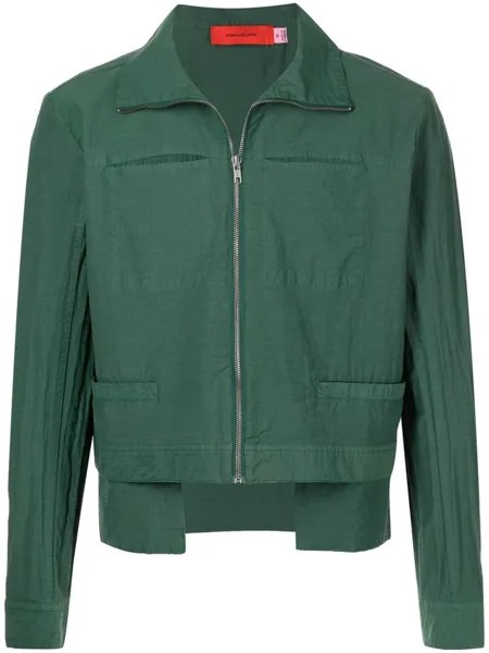 Eckhaus Latta куртка на молнии со вставками, зеленый