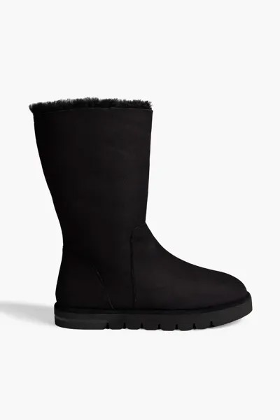 Уютные сапоги из овчины STUART WEITZMAN, черный