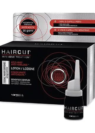 Brelil Professional HairCur Intensive Treatment Лосьон для волос и кожи головы против выпадения на основе стволовых клеток малины и комплекса капиксил (ампулы), 6 мл, 10 шт.