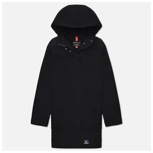 Парка  ALPHA INDUSTRIES демисезонная, средней длины, подкладка, размер XS, черный