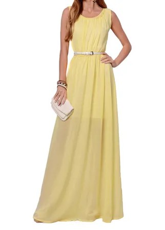 Вечернее платье женское FRANCESCA LUCINI F14226 желтое 46