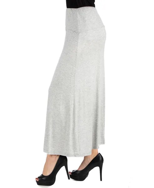 Женская однотонная макси-юбка с эластичной талией 24seven Comfort Apparel