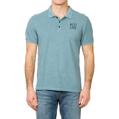 Мужская футболка поло серо-голубая WESTLAND W3986-BREEZE размер XXL