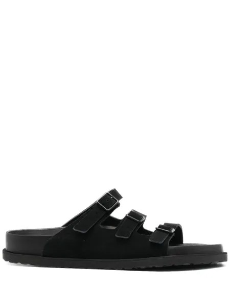 Birkenstock шлепанцы с пряжками, черный