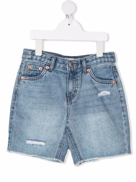 Levi's Kids джинсовые шорты с эффектом потертости