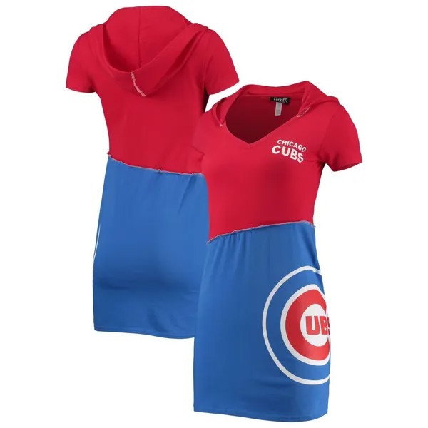 Женское платье-худи красного цвета/Royal Chicago Cubs Refried Apparel