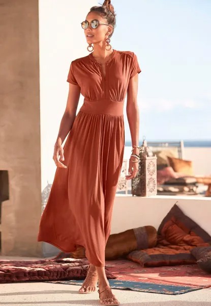 Платье из джерси LASCANA, оранжевый