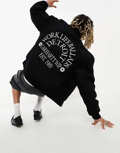 Черная университетская куртка-бомбер Carhartt WIP