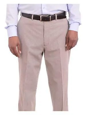 Черные и коричневые классические брюки классического кроя в клетку Ralph Lauren из хлопка с плоской передней частью