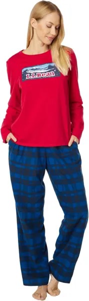 Лагерный пижамный комплект L.L.Bean, цвет Nautical Red