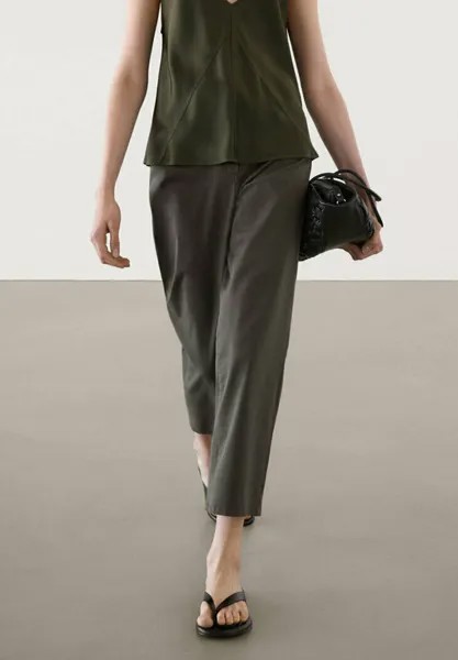 Тканевые брюки STRAIGHT-LEG Massimo Dutti, хаки