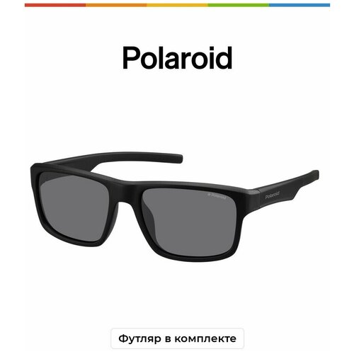 Солнцезащитные очки Polaroid, черный, серый
