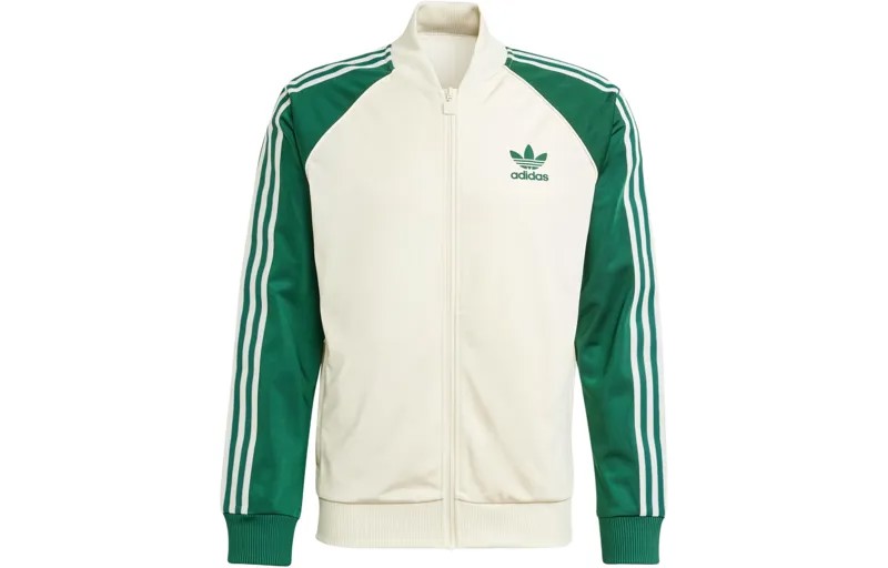 Спортивная куртка SST Track Zip Up бежево-зеленого цвета Adidas Originals, зеленый