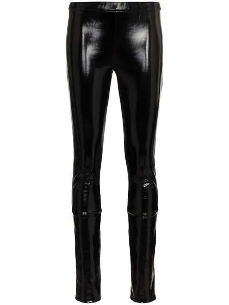 Haider Ackermann эластичные леггинсы с покрытием из лакированной кожи