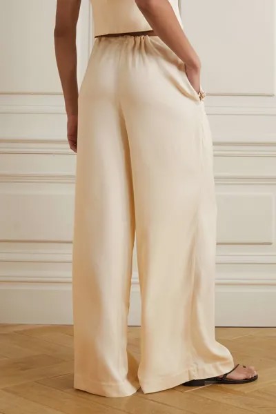 BONDI BORN + NET SUSTAIN Широкие тканые брюки Pineto LENZING ECOVERO, кремовый