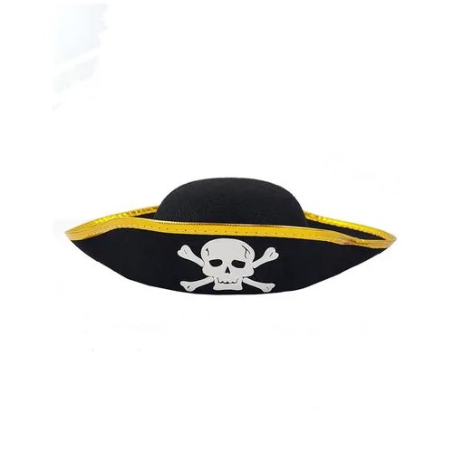 Шляпа пирата / Шляпа с черепом + борода / карнавальная шляпа / карнавальный головной убор