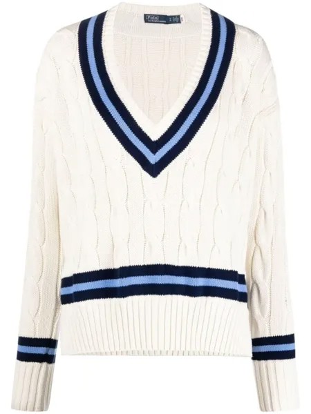 Polo Ralph Lauren джемпер фактурной вязки, нейтральный цвет