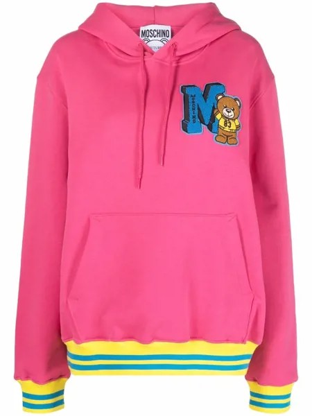 Moschino худи с нашивкой