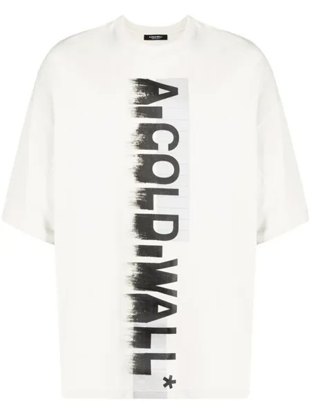 A-COLD-WALL* футболка с логотипом, нейтральный цвет