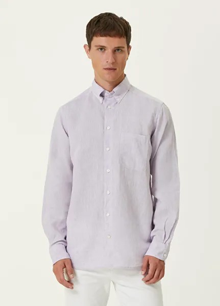 Светло-фиолетовая льняная рубашка Eton