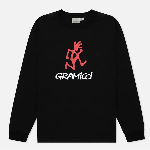Мужской лонгслив Gramicci Logo чёрный, Размер L