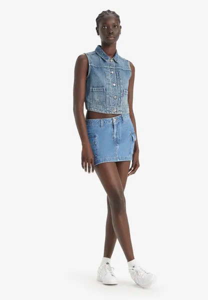 Джинсовая юбка MINI CARGO SKIRT Levi's, синий деним