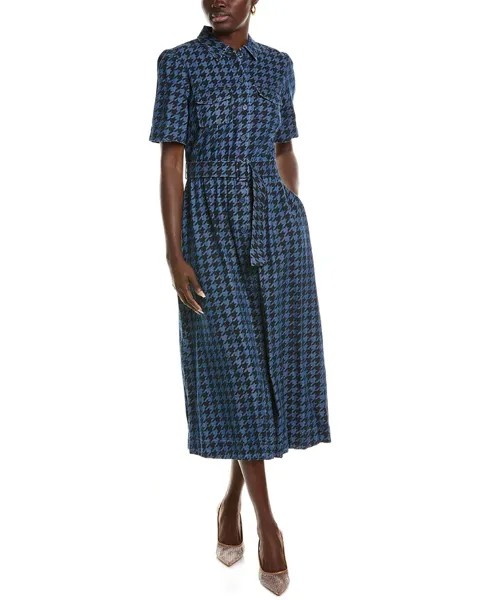 Джинсовое платье-рубашка Anne Klein, синий