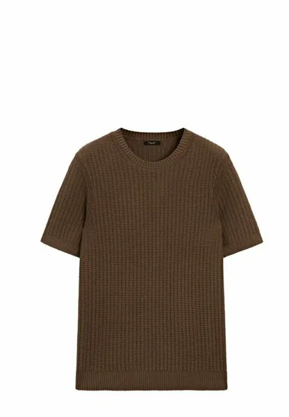 Базовая футболка Massimo Dutti, коричневый