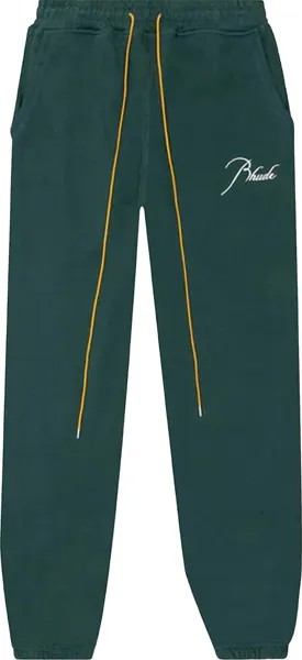 Спортивные брюки Rhude Terry Sweatpant 'Hunter Green', зеленый