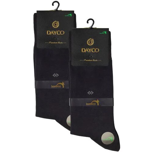 Мужские носки DAYCO, 2 пары, классические, размер 41-45, черный