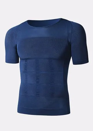 Мужские узкие рубашки для корректирующего белья Sporty Фитнес Сплошные цветные майки для бодибилдинга с контролем живота