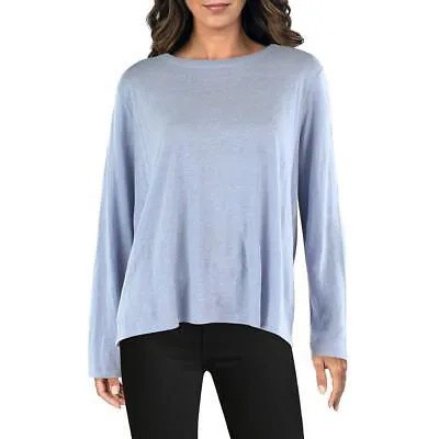 Женская синяя льняная блузка Eileen Fisher, пуловер, верхняя рубашка, L BHFO 0447