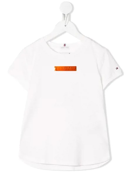 Tommy Hilfiger Junior футболка с логотипом металлик