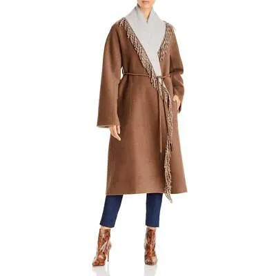 Lafayette 148 New York Женское коричневое кашемировое пальто миди Верхняя одежда M/L BHFO 2900