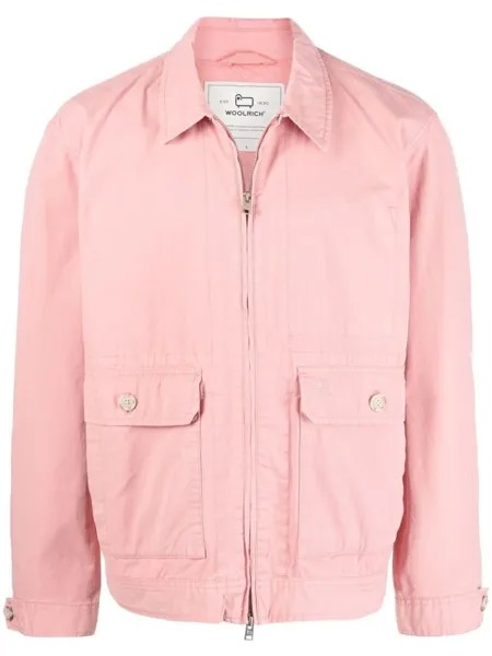 Woolrich бомбер на молнии, розовый