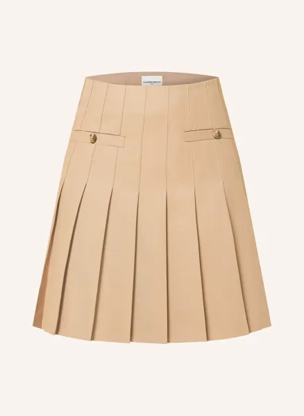 Плиссированная юбка Claudie Pierlot, бежевый