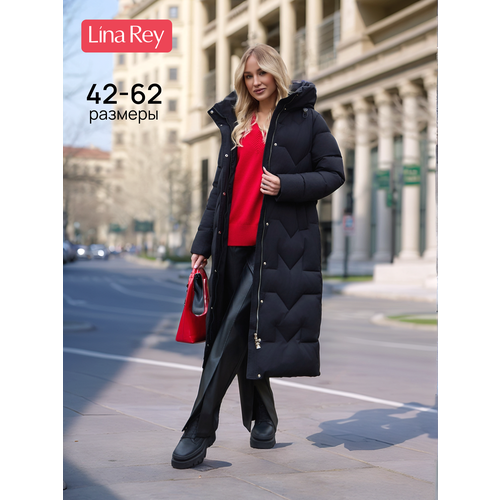 Куртка LINA REY Большие размеры, размер 56, черный