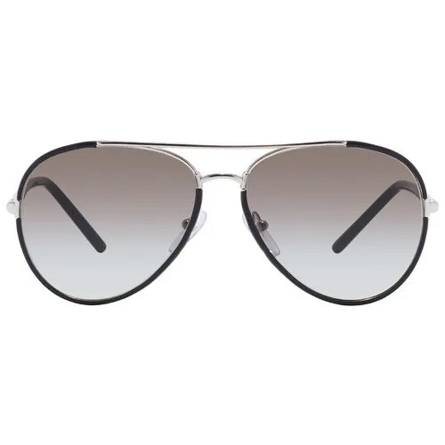 Солнцезащитные очки Prada, черный, серебряный