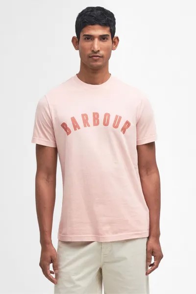 Футболка Terra Dyy с логотипом Barbour, розовый