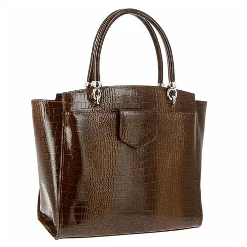 Женская кожаная сумка Versado B533 brown croco