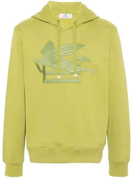 ETRO худи с вышивкой Pegaso, зеленый
