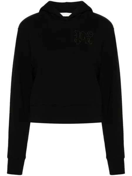 Palm Angels худи с вышитым логотипом, черный