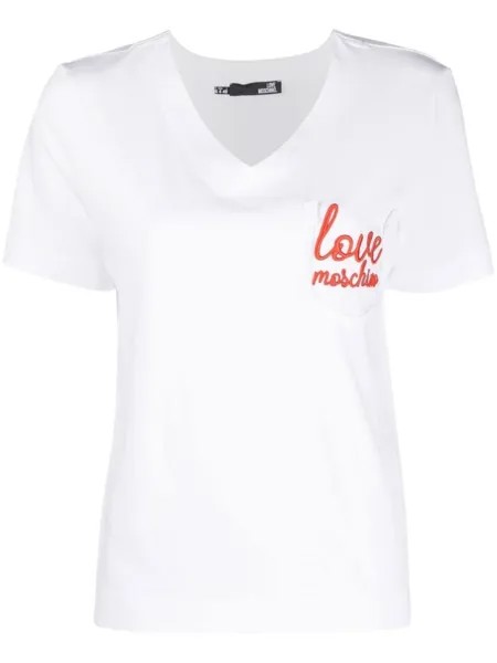 Love Moschino футболка с логотипом, белый