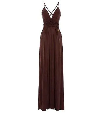 Elisabetta Franchi Red Carpet Brown Dress Woman