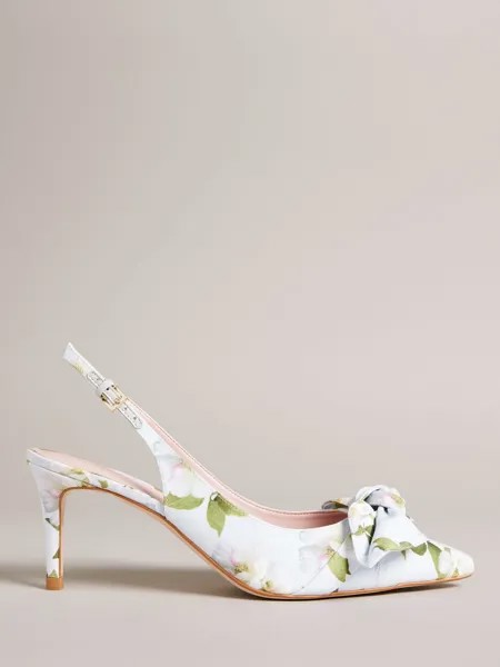 Ted Baker Krili Туфли-лодочки с цветочным принтом и бантом, Светло-зеленый