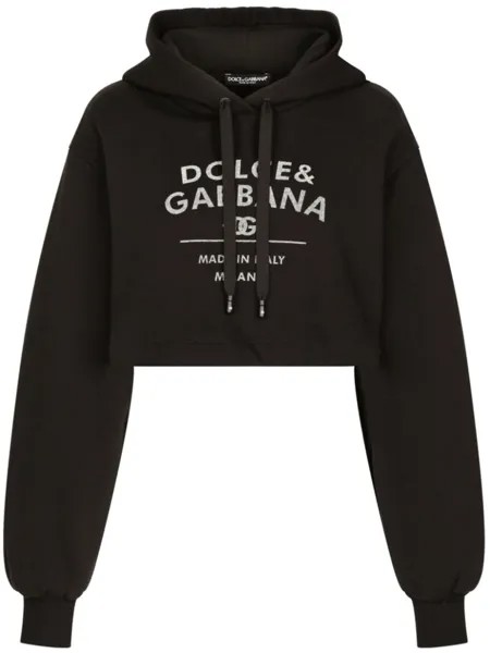 Dolce & Gabbana худи с логотипом, черный