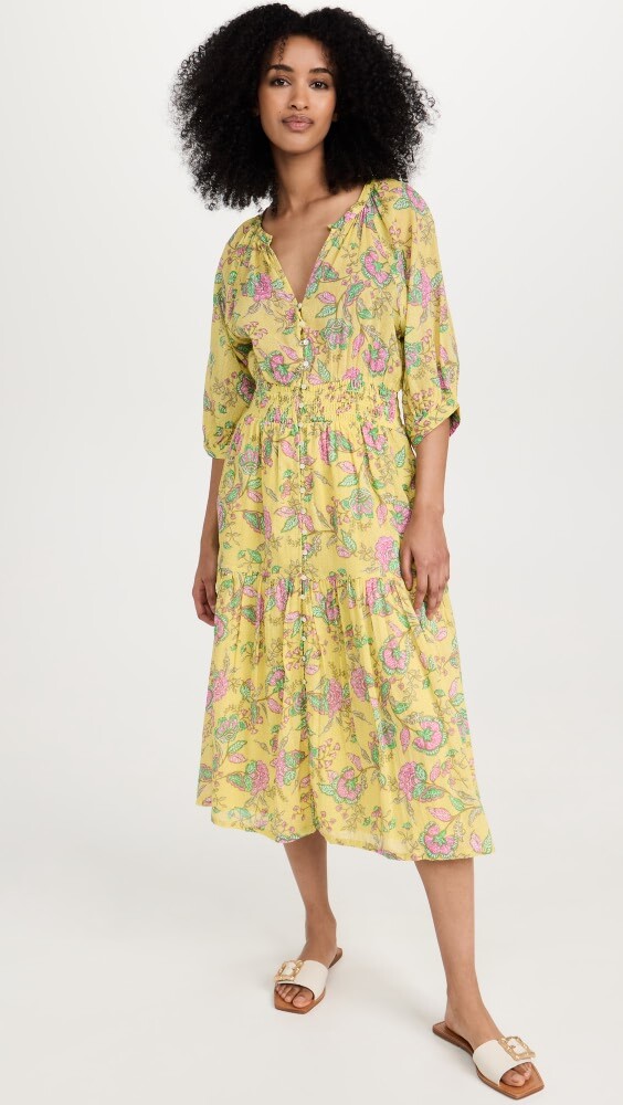 Платье миди SUNDRY Button Down