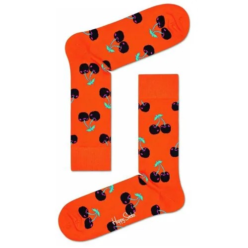 Носки  унисекс Happy Socks, 1 пара, классические, размер универсальный, оранжевый