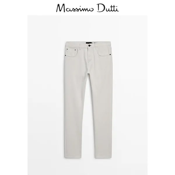 Джинсы мужские Massimo Dutti с кромкой, кремовый